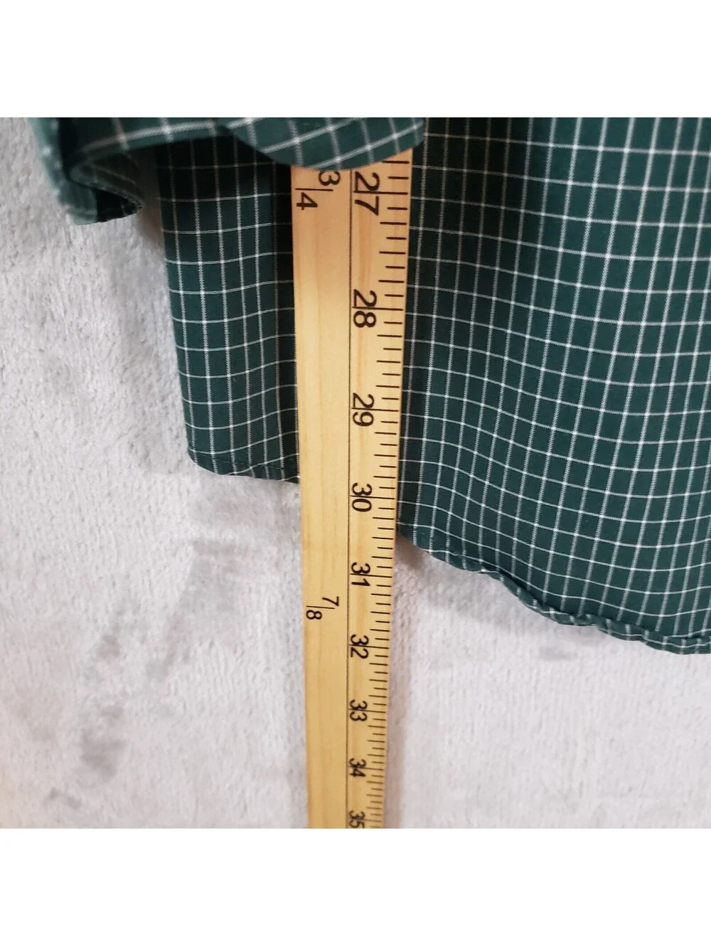 L.L.Bean Wrinkle Free Traditional Fit L Tall Check Cotton Button-Down Shirt